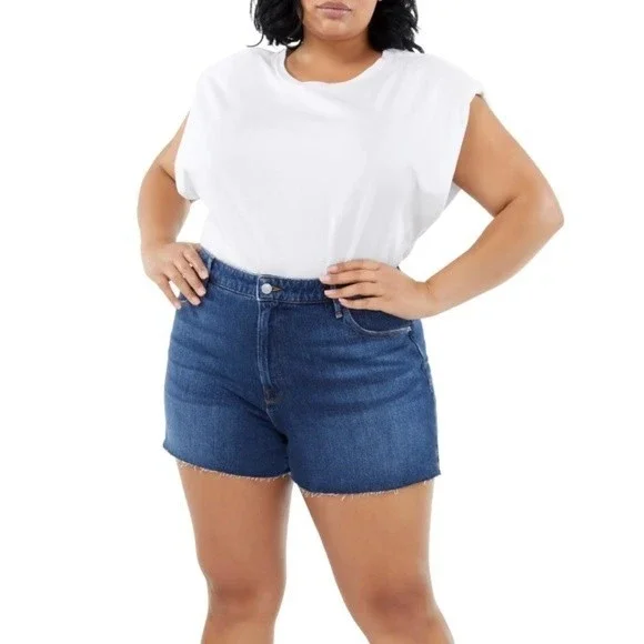 Good American Shorts Nwt Good American Cutoff High Waist Denim